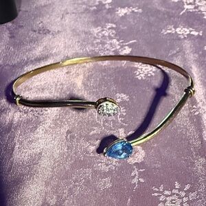 Sterling silver Vermeil, topaz and white sapphire bracelet